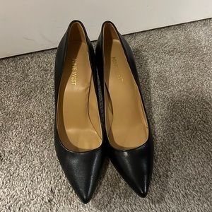 Black Leather Pumps